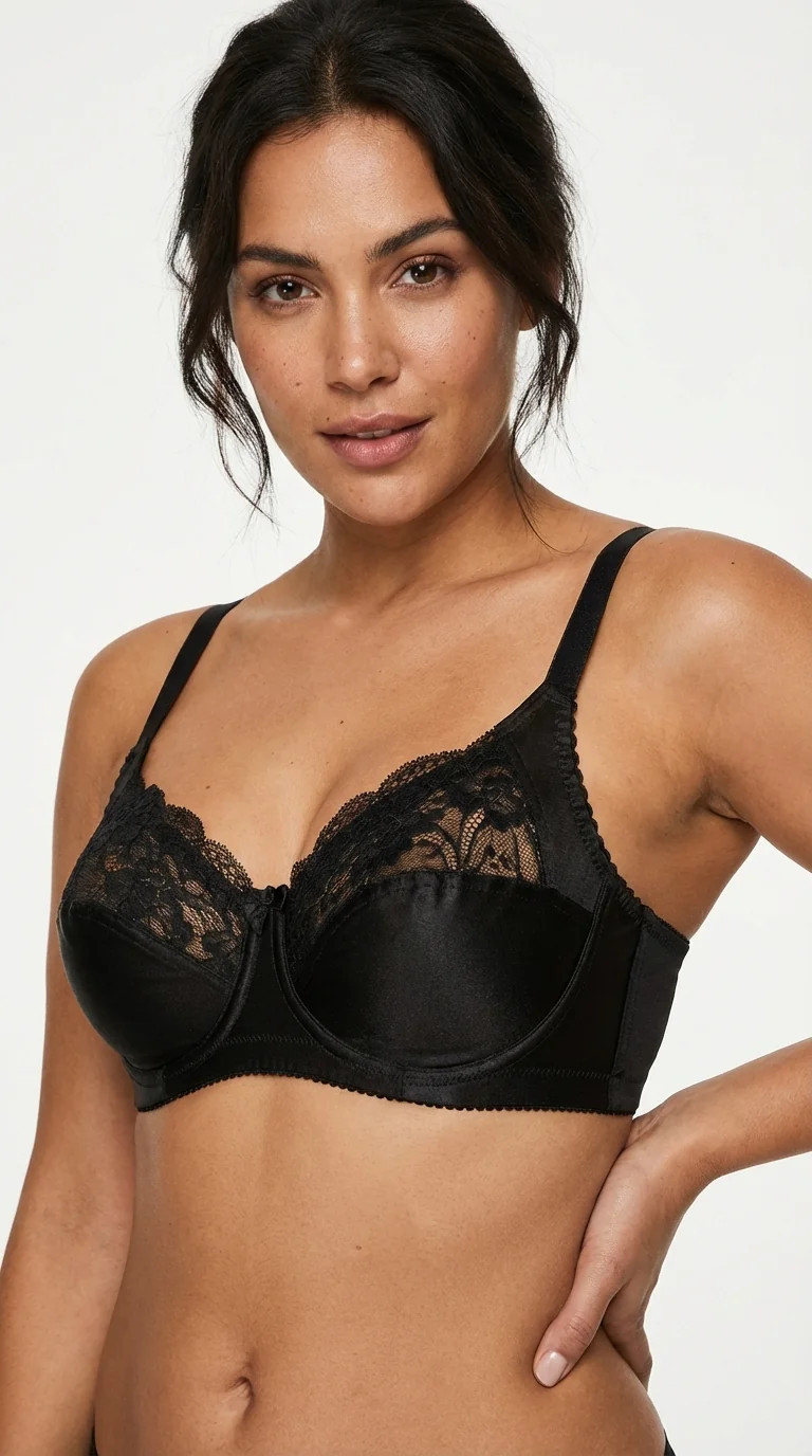 LunaIntim Sırt Ağrıtmayan Geniş Askılı Toparlayıcı Siyah Balenli Minimizer - Geniş Askı Detay